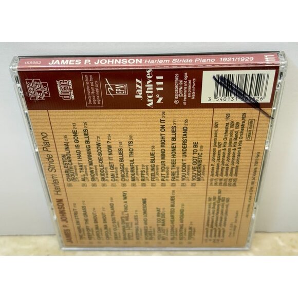 James P Johnson Harlem Stride Piano CD Jazz Archives No 111 1921/1929 25 Tracks - Picture 6 of 6